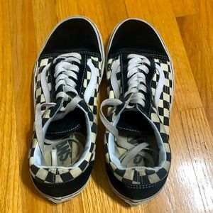 Checkered vans of the wall